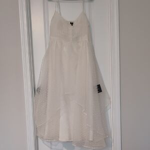 Lulu Cream Layered Ruffle Dress Polka Dots NWT Size XL